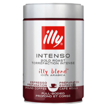京东百亿补贴、PLUS：ILLY 意利 意式黑咖 深烘 咖啡粉 250g 罐装