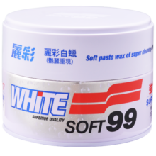 SOFT99丽彩汽车蜡白色车去污蜡 抛光蜡打蜡划痕修复养护蜡 日本进口