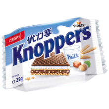 plus会员：knoppers优力享 德国进口牛奶巧克力威化饼干25g