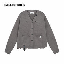 SMILEREPUBLIC 女士破洞毛衣开衫 SRBEA6CF0014