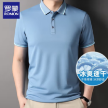 ROMON 罗蒙 男夏季新款冰丝短袖t恤