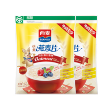 西麦 燕麦片快煮快熟1000g袋装 未额外添加蔗糖冲饮原味膳食纤维 1000g*2袋分享装