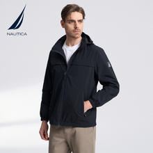 NAUTICA 男装休闲夹克防轻泼水美式立领隐藏帽春秋款外套