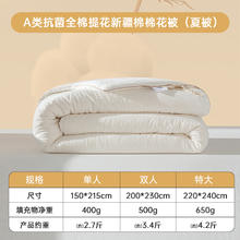 安睡宝 A类抗菌优质全棉新疆棉花被 150*215cm 2.7斤