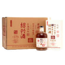 需关注店铺、PLUS会员：古越龙山 十年库藏花雕酒 680mL*6瓶