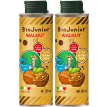 碧欧奇（Biojunior）本店精选意大利进口核桃油宝宝营养组合热炒油冷榨 250核桃油两瓶装