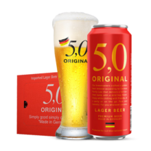 5.0窖藏黄啤酒500ml*24听整箱装 德国精酿啤酒原装进口