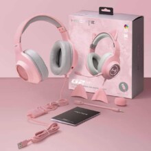 限地区、plus:漫步者（EDIFIER）HECATE G2萌猫版 USB7.1声道游戏耳机女生电脑网课办公电竞耳麦头戴式网红主播女神直播粉色