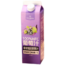 1号会员店（One's Member）100%NFC葡萄汁 鲜果压榨 1L装