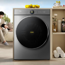 新品预售、PLUS会员：TCL 小黄人系列 G100T7R-HDIS 大眼萌AI超级筒洗烘一体洗衣机 10公斤
