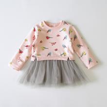 小女童宝宝连衣裙洋气碎花公主裙子婴儿幼儿童春装春季衣服卫衣裙