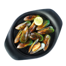 海鲜世家 新西兰熟冻原汁全壳青口贝净含量1kg 21-26只/袋 原装进口 海鲜