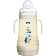 MAM美安萌PPSU奶瓶260ml 宽口径双重防胀 耐摔耐磨 带夜光把手