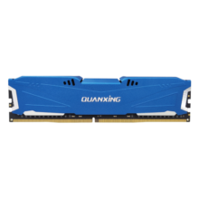 铨兴（QUANXING） DDR4 3200MHz台式机内存条 3600频率电脑超频马甲条 冰蓝系列 台式机32G DDR4 3200MHz