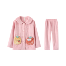 38节：芬腾 冬季翻领长袖家居服套装 女童睡衣 法兰绒 120㎝