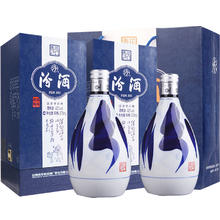 汾酒 青花20 清香型白酒 42度 375mL 2瓶 双瓶装（内含礼袋）