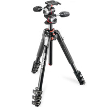 曼富图（Manfrotto）MK190XPRO4-3W 190系列铝合金四节三脚架三维云台套装中轴可横置稳定微单单反 承重12kg