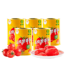 冠农股份新疆去皮整番茄罐头400g*1罐新鲜去皮西红柿番茄丁罐头番茄酱