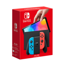 任天堂（Nintendo）Switch OLED日版/港版游戏机续航加强版ns体感掌机便携家用主机 日版OLED红蓝64GB+健身环（保税仓）