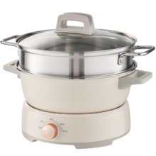 PLUS会员：Midea 美的 IH飞快系列 MC-HGE22BY06 电火锅 4.5L 2200W