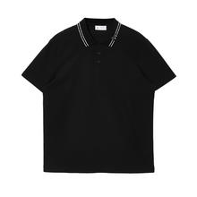 杰克琼斯 25年商务休闲翻领polo衫 E40黑色