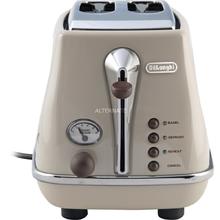 德龙 欧洲直邮DeLonghi Toaster CTOV2103.BG 德龙烤面包机乳白色900w