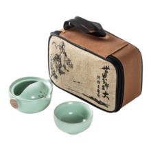 金镶玉功夫旅行茶具套装泡茶壶 快客杯飘逸杯盖碗汝窑 祥龙快客杯