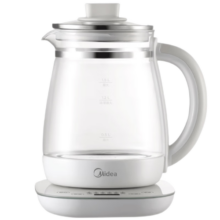 美的（Midea）养生壶 办公室小型1-2人 加厚玻璃花茶壶家用多功能煮水壶 煮茶壶烧水壶智能【国家补贴】 【14大养生功能】Y12Q 1.5L