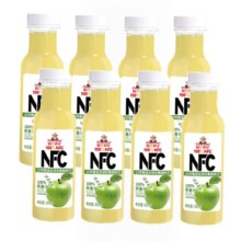 临期：福兰农庄 100%NFC纯鲜榨 苹果汁300ml*8瓶（剩余20天左右）