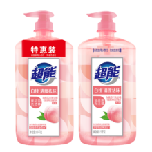 PLUS会员：超能白桃苏打洗洁精 1.5kg*2