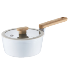 20点：炊大皇（COOKER KING） 奶锅不粘锅汤锅泡面锅煮奶锅不粘锅电磁燃气煤气灶明火通用 外壁陶瓷不粘奶锅 18cm