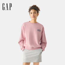 Gap 女装2025春季新款刺绣logo圆领卫衣百搭休闲上衣760790 粉色 M (165/84A)亚洲尺码