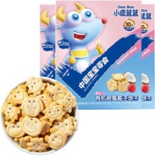 小鹿蓝蓝婴儿有机树莓椰子饼干80gX3盒