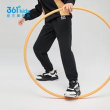 361° 361童装男童针织长裤2024秋冬加绒运动裤女童纯棉儿童裤子