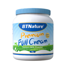 BTNature 贝特恩 蓝胖子 高钙全脂奶粉 1kg/罐＋赠送贝特恩麦片 200g/袋