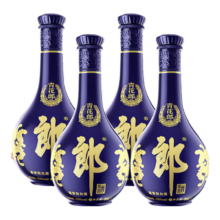 plus会员：郎酒青花郎 酱香型高度白酒 53度 500ml*4瓶 *2件组合装