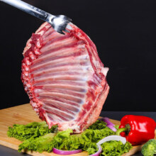 伊民康洋宁夏滩羊肉 生鲜半只羊原切羊排羊腿羊蝎子烧烤火锅食材礼盒清真 无脊滩羊肋排4斤