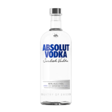绝对（Absolut） 伏特加 洋酒 40度 原味 1000ml 调酒必备