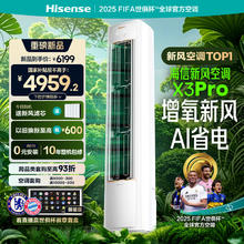 海信 Hisense 增氧新风空调 KFR-72LW/X300Pro-X1 新一级能效柜式空调 大3匹