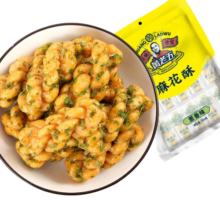 黄老五 休闲零食 小麻花独立小包装 葱香味500g 四川特产零食糕点小吃