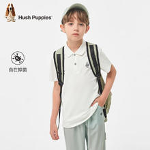 暇步士 童装男童短袖2024夏季短袖POLO衫轻薄舒适百搭 青黛绿 130cm