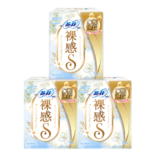 苏菲极上裸感S极薄干爽夜用卫生巾290mm 36片 加长奢柔透气姨妈巾