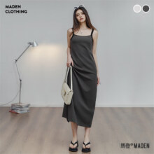 20点：maden 马登 撞色吊带裙 慵懒风
