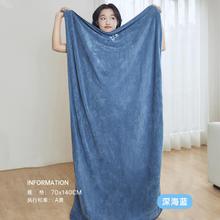 三利 抗菌刺绣浴巾A类成人家用柔软吸水速干男女通用 抗菌刺绣-深蓝色
