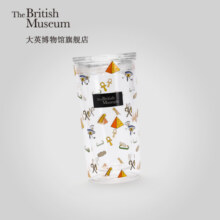 大英博物馆萌神长款玻璃杯双层带盖透明杯防烫水杯送女生日中秋礼物新年礼物