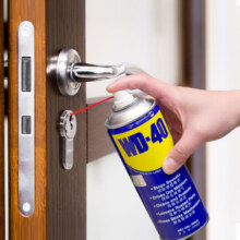 WD-40汽车门润滑油限位器铰链异响消除喷剂机械把手锁扣锁芯防锈300ml