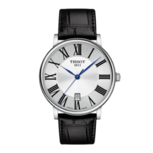 天梭（TISSOT）瑞士手表 卡森臻我系列腕表 皮带石英男表 T122.410.16.033.00