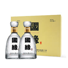 限移动端、京东百亿补贴：今世缘 国缘四开 42度 幽雅醇厚型白酒 500ml*2瓶 礼盒装