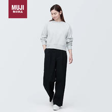 MUJI 無印良品 无印良品（MUJI）女式 紧密织 运动衫 卫衣 女士女款 浅灰色-卫衣