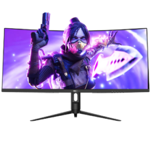 plus会员：HKC 34英寸21:9带鱼屏WQHD准4K超清240Hz HDR400广色域1500R曲面游戏电竞1ms升降旋转显示器CG345UK